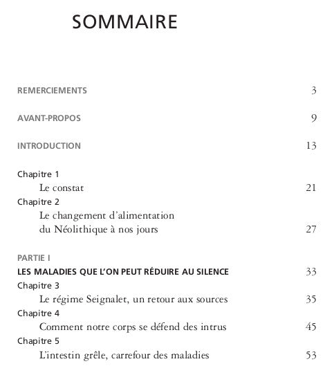 Réduire au silence 100 maladies avec le régime Seignalet